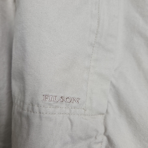 Filson Womans  Tan Button Down Shirt Classic Short Sleeve Size 8 - Picture 4 of 5